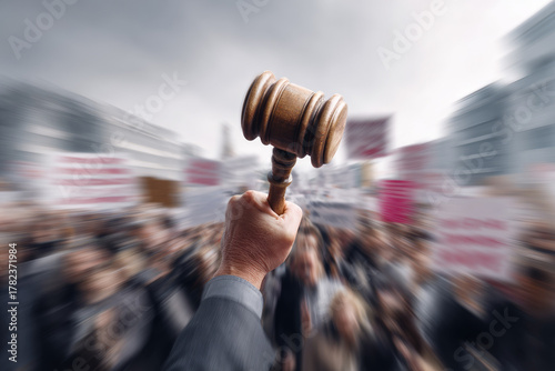 Conceptual conflict between court authority and public dissent over criminal law decision.