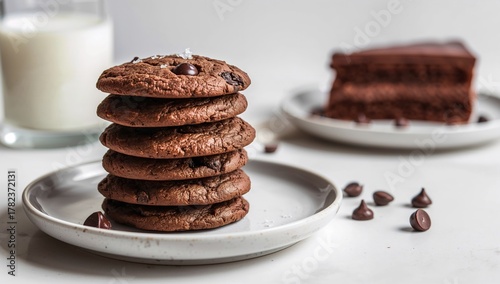Double chocolate cookies wi...
