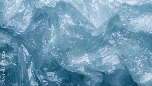 Wrinkled stretched plastic ...