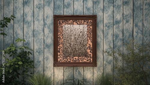 The antique styled border o...