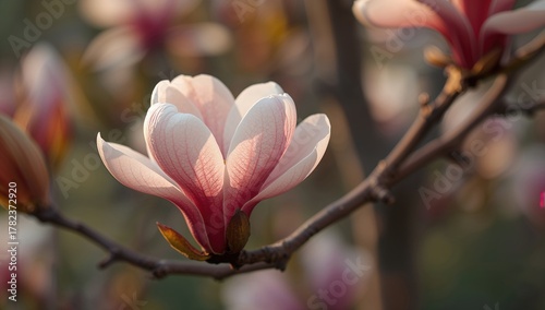 Magnolia flower resting on ...