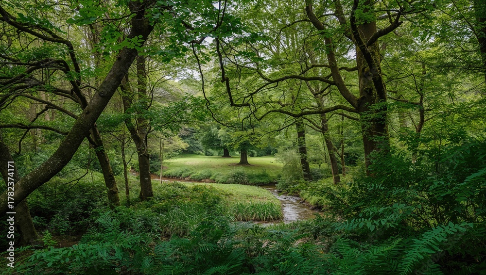 Naklejka premium Leaves and trees in a natural setting, showcasing seasonal change