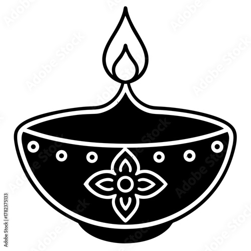 oil lamp isolated on white background