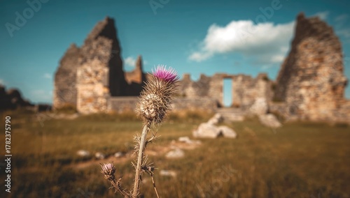 Dry thistle in proximity to...