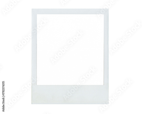Natural snapshot film photo border frame texture isolated.	