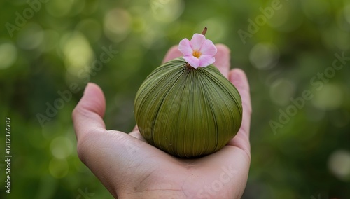 Ketupat, a traditional rice wrap crafted from young coconut leaves, ideal for festive dishes
