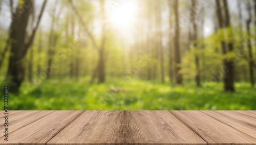 Green blurred landscape bac...