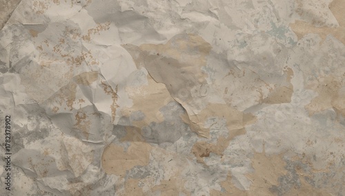 Crumpled paper surface text...