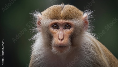 Portrait of a curious monke...