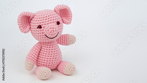 Festive pink pig figure on ...
