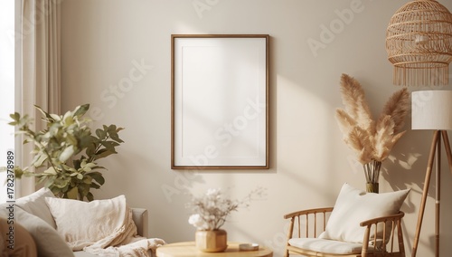A mock up frame set against...