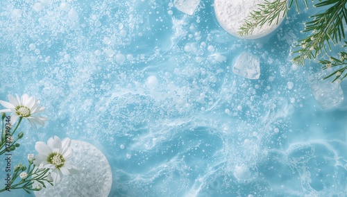 Blue bubbling water, ideal ...