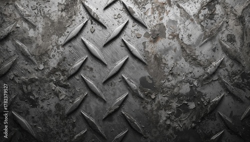Close-up of a diamond-plate...