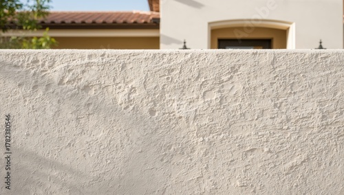 Horizontal view of stucco w...