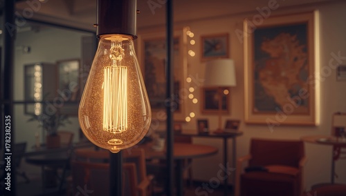 Retro-style glowing light b...