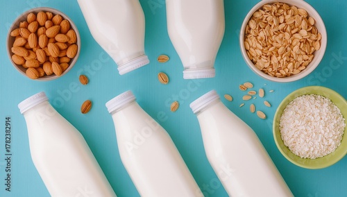 Bottled plant-based vegan m...