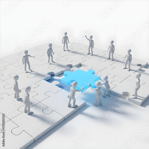 Teamwork and Collaboration Puzzle Concept