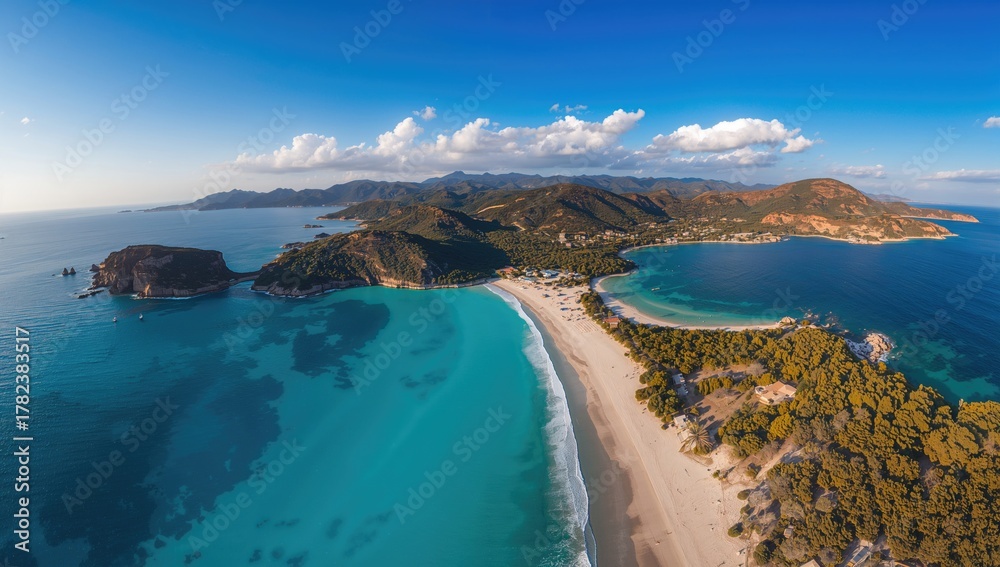 Fototapeta premium Aerial Drone View Of Kal'E Moru Beach, Scenic Coastal Landscape