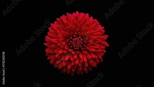 Isolated red chrysanthemum ...