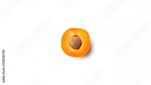 Chopped apricot isolated on...