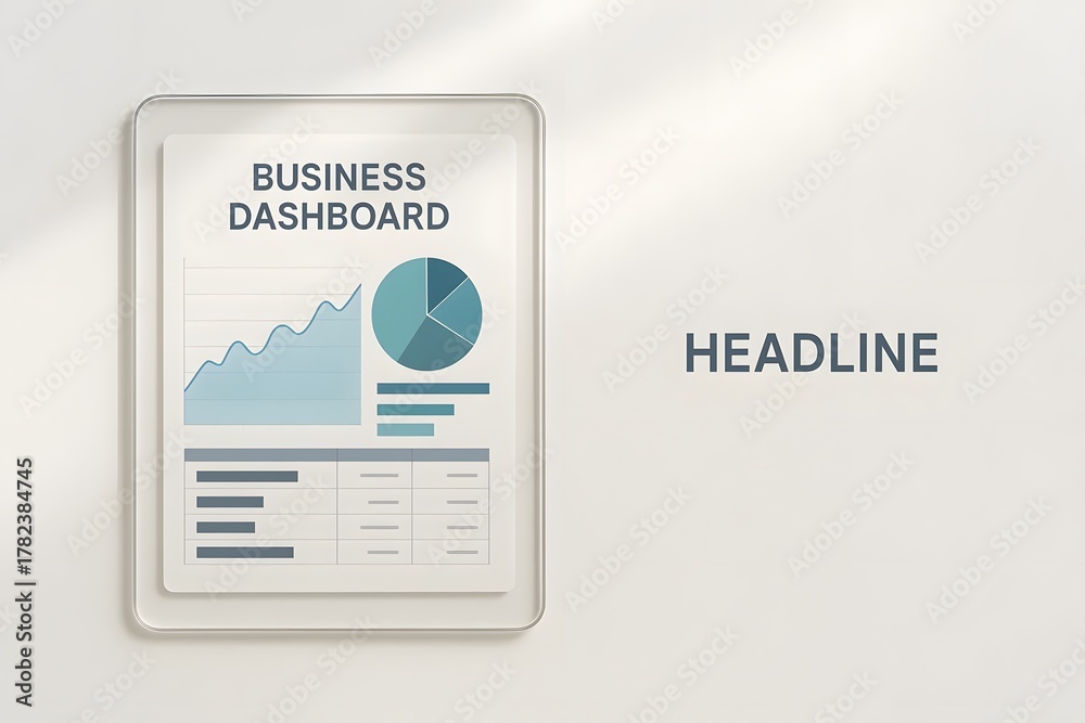 Fototapeta premium Business analytics dashboard interface for corporate presentations