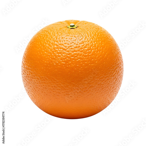 A vibrant orange stands out, its textured skin glowing with freshness, showcasing its round shape and inviting color isolated on transparent background
