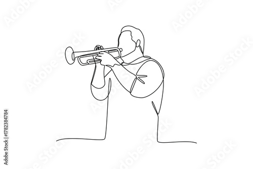 Simple continuous line drawing of all about Music Show. simple line, creativity designer. Vector, Designer.