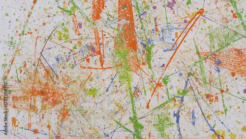 Abstract art with paint spl...