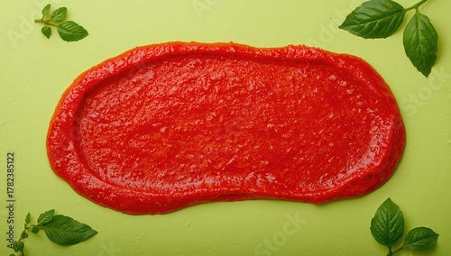Fresh tomato puree on vibra...