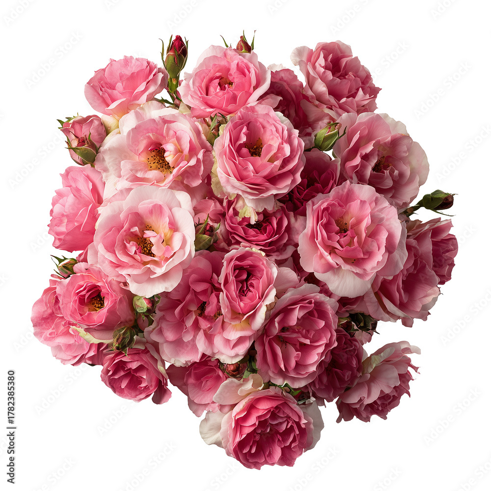 Obraz premium Bouquet of pink and white roses 