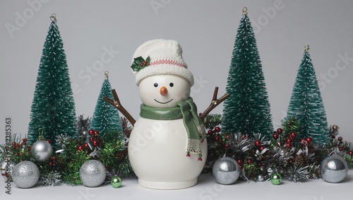 Ceramic snowman displaying ...