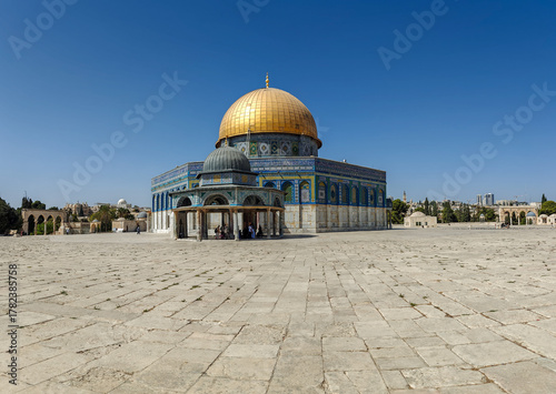 Wallpaper Mural Panoramic view on Dome on the Rock - famous mosque in Jerusalem, Israel. Torontodigital.ca