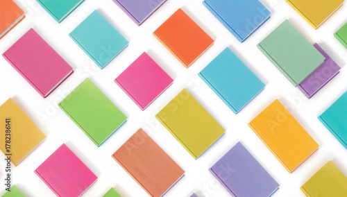 Multicolored books with vib...