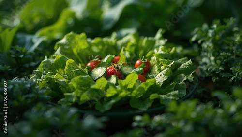 Freshly Harvested Salad Sur...