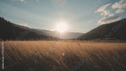 Sunlight streaming over a v...