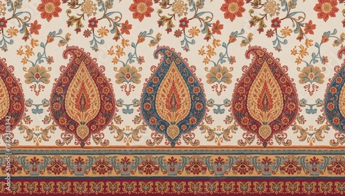 Textile pattern featuring a...