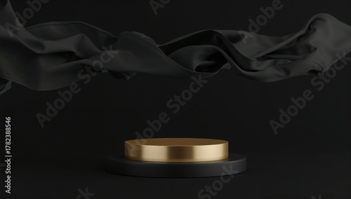 3D display podium with blac...