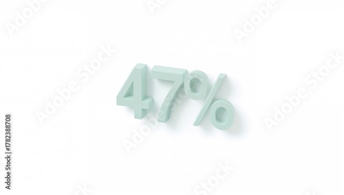 47 percent depicted in ligh...