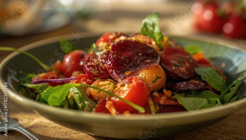 Vibrant spring vegetable sa...