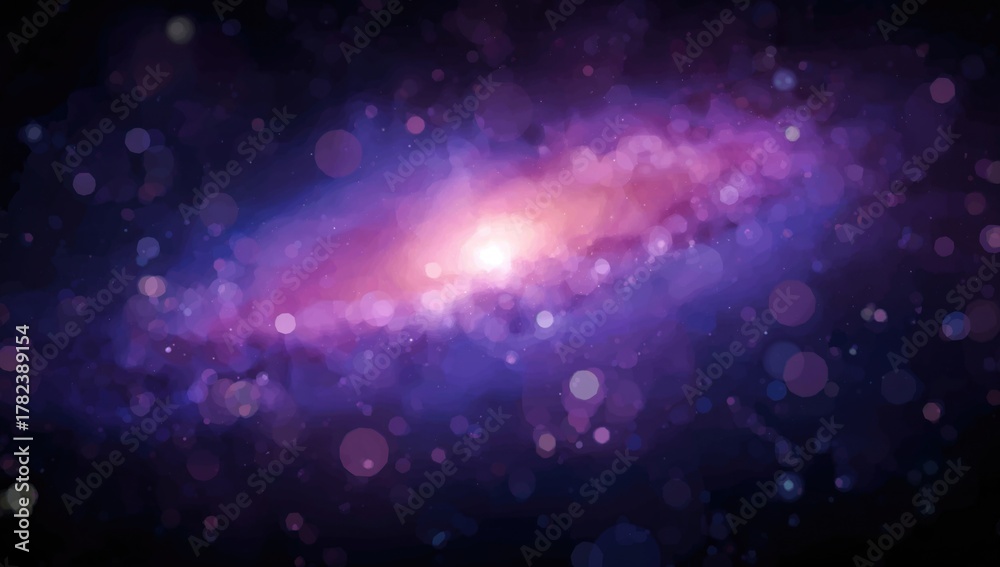 Fototapeta premium Abstract dark bokeh lights backdrop, creating a moody atmosphere for design projects