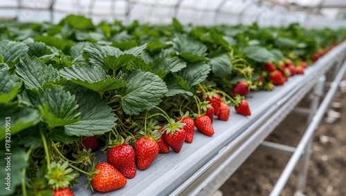 Strawberries cultivated on ...