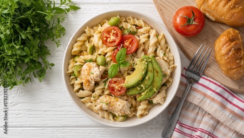Chicken Pasta Salad with Av...