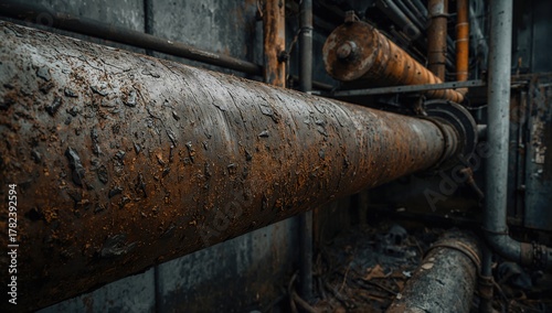 Close-up view of rusted met...