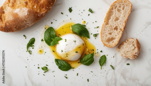 Italian burrata cheese with...