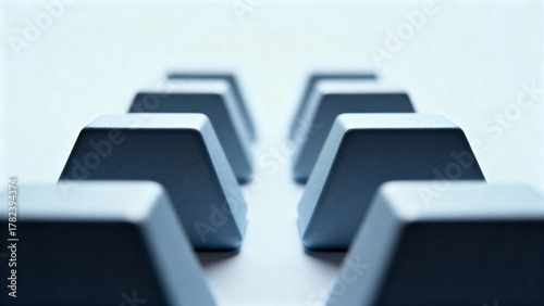 Closeup of Blue Keyboard Keys