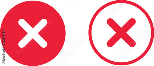Check mark icon set. Check box icon with right and wrong buttons and yes or no checkmark icons in green tick box and red cross. vector illustration .