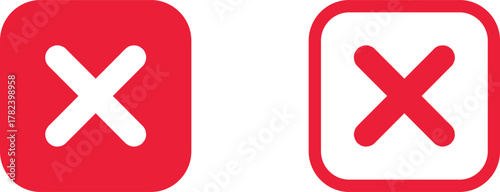 Check mark icon set. Check box icon with right and wrong buttons and yes or no checkmark icons in green tick box and red cross. vector illustration .