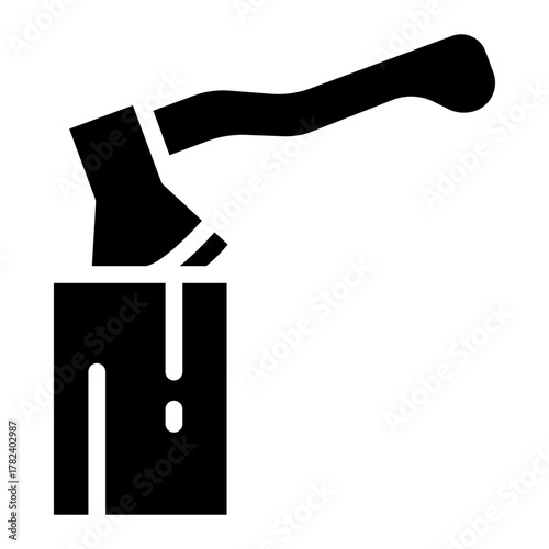 Axe in stump icon