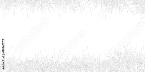 green grass frame. grass silhouette isolated on white. Green grass silhouette on white background