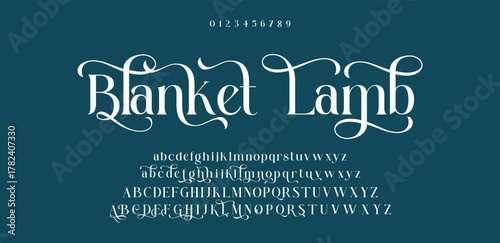 Typography beauty fashion elegant minimalist serif italic fonts decorative wedding vintage retro logos. Minimal luxury font alphabet logo. Vector illustration